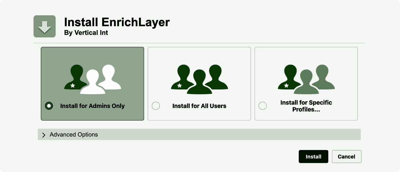 Enrich Layer Installation Options